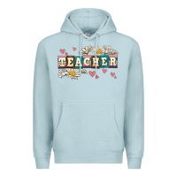 Blue Mist daisy teacher Premium Hoodie - AdoDesignShop