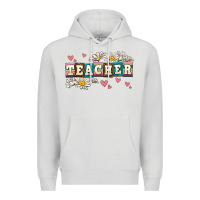 Dove Grey daisy teacher Premium Hoodie - AdoDesignShop