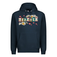 Navy daisy teacher Premium Hoodie - AdoDesignShop