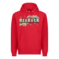 Red daisy teacher Premium Hoodie - AdoDesignShop