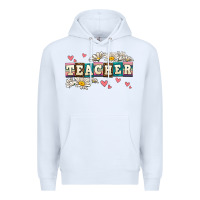 White daisy teacher Premium Hoodie - AdoDesignShop