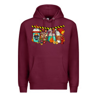 Burgundy firefighter coffee Premium Hoodie - Jasminsmagicworld