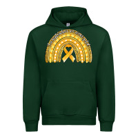 Forest Green childhood cancer awareness rainbow (1) Urban Hoodie - Jasminsmagicworld