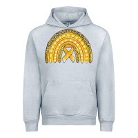 Heather Grey childhood cancer awareness rainbow (1) Urban Hoodie - Jasminsmagicworld