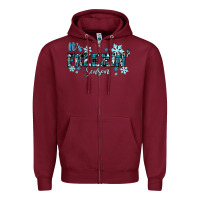 Burgundy It's Freezin Season Winter Zipper Hoodie - RanaPortraitStore
