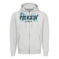 Dove Grey It's Freezin Season Winter Zipper Hoodie - RanaPortraitStore