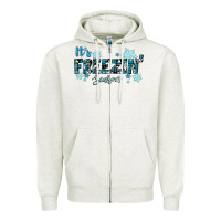 Oatmeal Heather It's Freezin Season Winter Zipper Hoodie - RanaPortraitStore