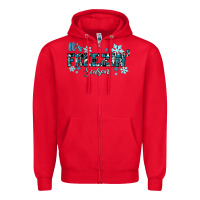 Red It's Freezin Season Winter Zipper Hoodie - RanaPortraitStore