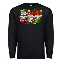 Black coffee cup santa gnomies Premium Sweatshirt - FaDigitalArtStudio