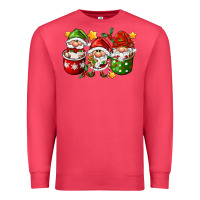 Cardinal coffee cup santa gnomies Premium Sweatshirt - FaDigitalArtStudio