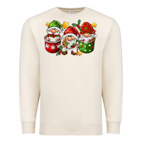 Sandshell coffee cup santa gnomies Premium Sweatshirt - FaDigitalArtStudio