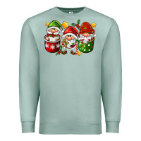 Seafoam coffee cup santa gnomies Premium Sweatshirt - FaDigitalArtStudio