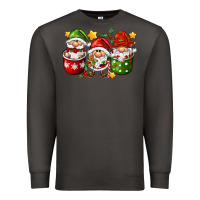 Smoke coffee cup santa gnomies Premium Sweatshirt - FaDigitalArtStudio