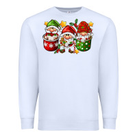 White coffee cup santa gnomies Premium Sweatshirt - FaDigitalArtStudio