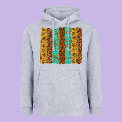 Western Brushstrokes Heavyweight Hoodie Designed By Texasbilliewilder