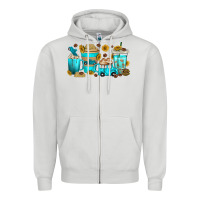 Dove Grey truck coffee cups Zipper Hoodie - texasbilliewilder