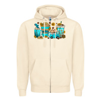 Sandshell truck coffee cups Zipper Hoodie - texasbilliewilder