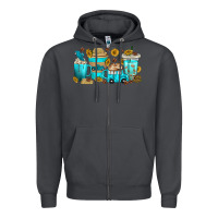 Smoke truck coffee cups Zipper Hoodie - texasbilliewilder