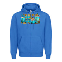 Truck Coffee Cups Zipper Hoodie | Teevron