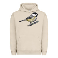 Pigment French Oak Black Capped Chickadee Urban Hoodie - LillyAllenDesigns