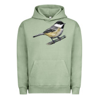 Pigment Oil Green Black Capped Chickadee Urban Hoodie - LillyAllenDesigns