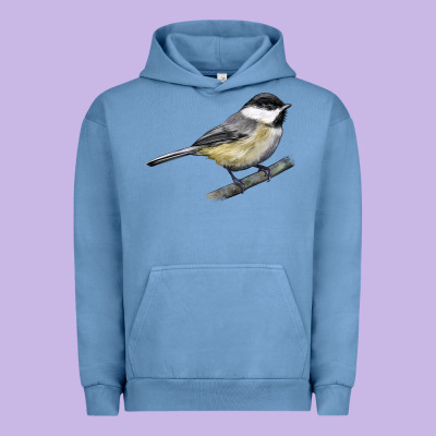 Black Capped Chickadee Urban Hoodie Designed By Lillyallendesigns