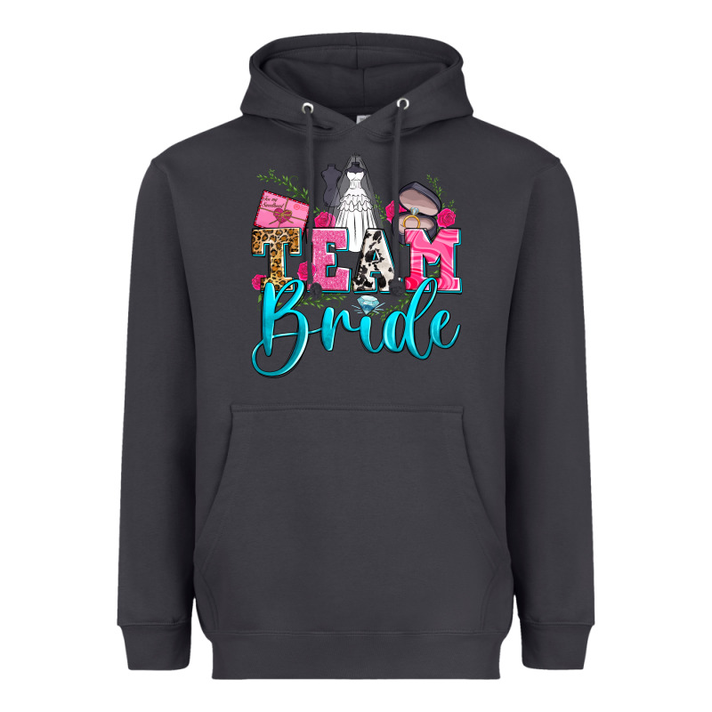 Team Bride Heavyweight Hoodie by Zillion Design Studio | Teevron