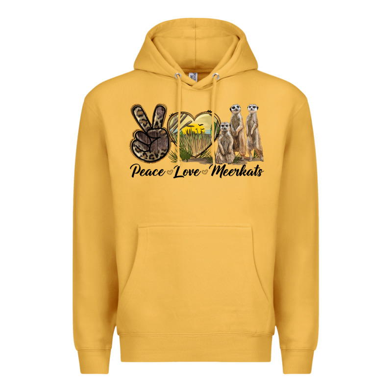 Peace Love Meerkats Premium Hoodie by LillyAllenDesigns | Teevron