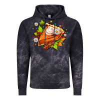 Cloud Black pumpkin pie with daisies and cinnamon Vintage Hoodie - AdoDesignShop