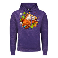 Cloud Purple pumpkin pie with daisies and cinnamon Vintage Hoodie - AdoDesignShop