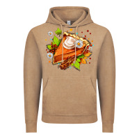 Vintage Coffee pumpkin pie with daisies and cinnamon Vintage Hoodie - AdoDesignShop