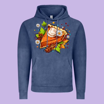 Pumpkin Pie With Daisies And Cinnamon Vintage Hoodie Designed By Adodesignshop