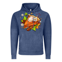 Vintage Denim pumpkin pie with daisies and cinnamon Vintage Hoodie - AdoDesignShop