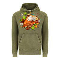 Vintage Olive pumpkin pie with daisies and cinnamon Vintage Hoodie - AdoDesignShop