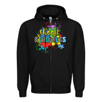Black choose kindness Zipper Hoodie - Zillion Design Studio