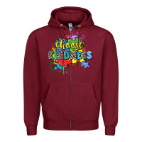 Burgundy choose kindness Zipper Hoodie - Zillion Design Studio