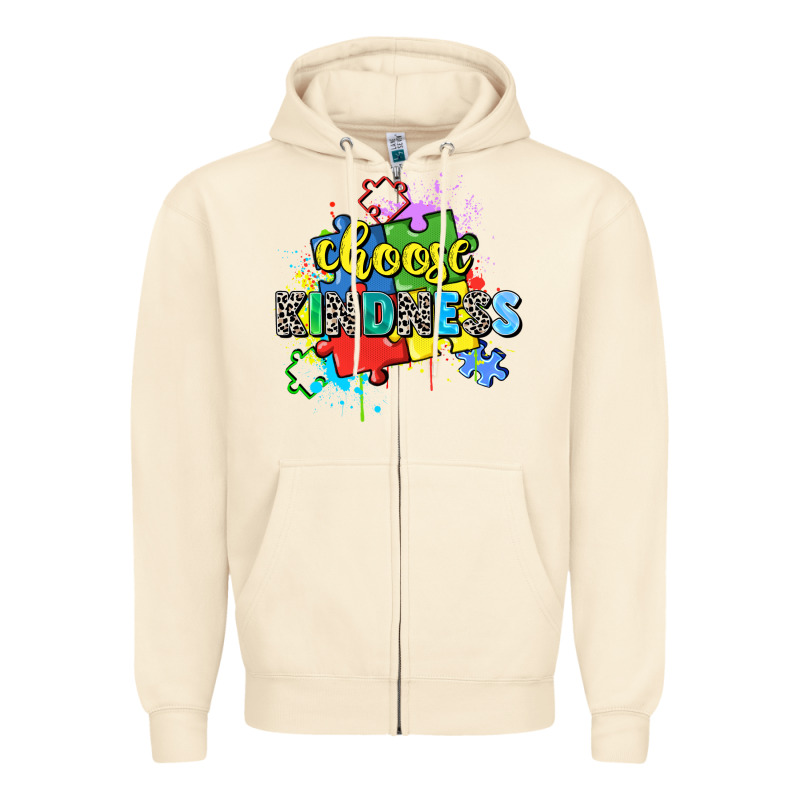 Choose Kindness Zipper Hoodie by Zillion Design Studio | Teevron