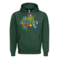 Sports Green choose kindness Zipper Hoodie - Zillion Design Studio
