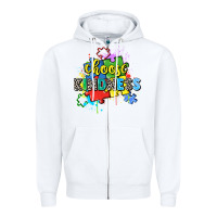 White choose kindness Zipper Hoodie - Zillion Design Studio