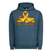 Pigment Midnight Navy childhood cancer awareness month harvesting hope Urban Hoodie - Jasminsmagicworld