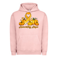 Pigment Salmon childhood cancer awareness month harvesting hope Urban Hoodie - Jasminsmagicworld