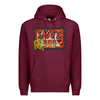 Burgundy ladybug  love bug backround Premium Hoodie - BarkalooDesign