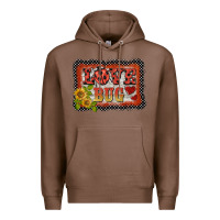 Chestnut ladybug  love bug backround Premium Hoodie - BarkalooDesign
