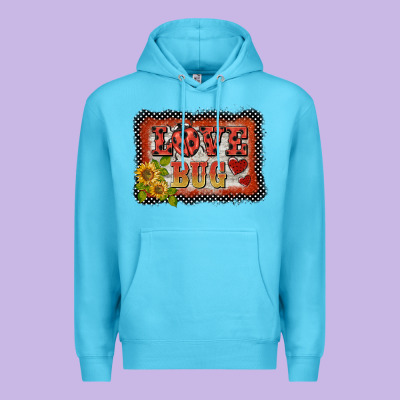 Ladybug  Love Bug Backround Premium Hoodie Designed By Barkaloodesign