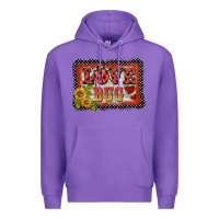 Purple ladybug  love bug backround Premium Hoodie - BarkalooDesign