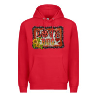 Red ladybug  love bug backround Premium Hoodie - BarkalooDesign