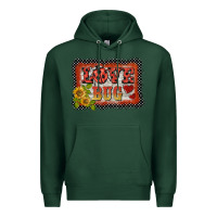 Sports Green ladybug  love bug backround Premium Hoodie - BarkalooDesign