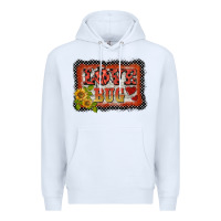 White ladybug  love bug backround Premium Hoodie - BarkalooDesign