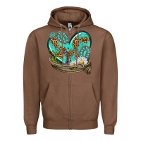 Chestnut turquoise western heart with horseshoe Zipper Hoodie - texasbilliewilder