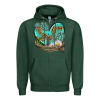 Sports Green turquoise western heart with horseshoe Zipper Hoodie - texasbilliewilder